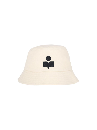 Shop Isabel Marant Logo Bucket Hat In Cream
