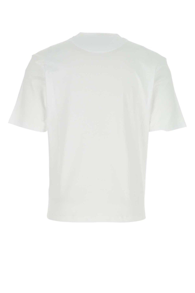 Shop Prada Logo Detailed Crewneck T-shirt In White