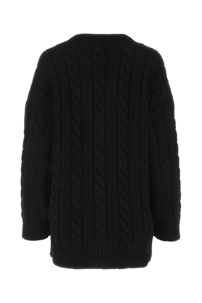 Shop Prada Cable-knit Button Up Cardigan
