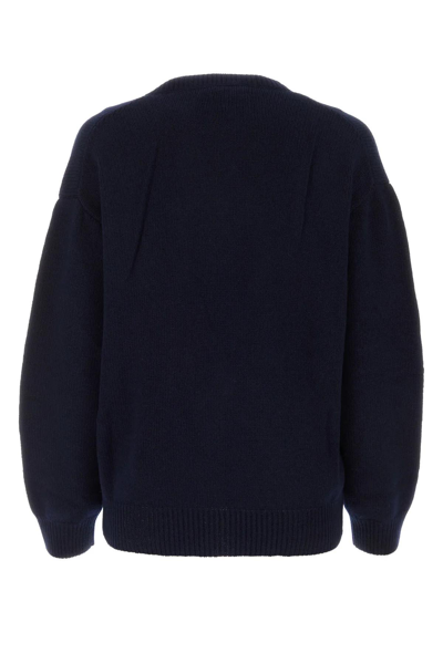 Shop Prada Dark Blue Wool Blend Sweater