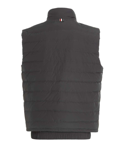 Shop Thom Browne 4bar Vest In Grey