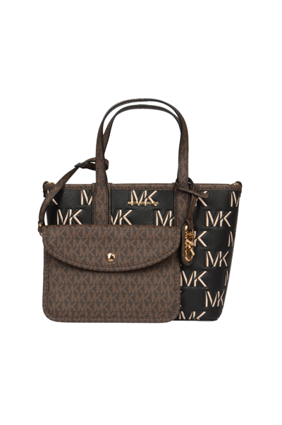 Shop Michael Kors Eliza Shoulder Bag In Brown/black