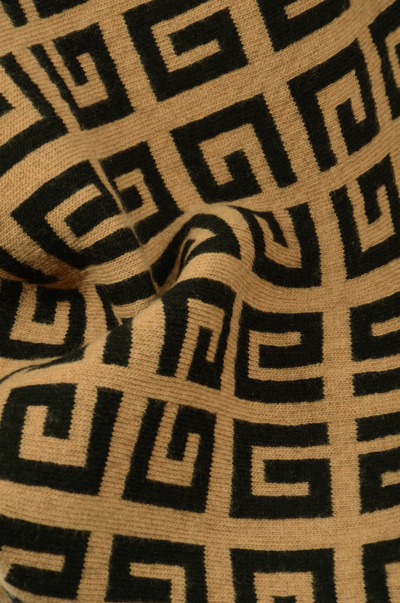 Shop Givenchy Logo Knit Monogram Scarf In Black