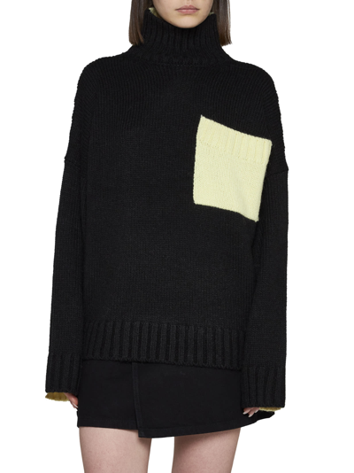 Shop Jw Anderson Sweater In Black Mint