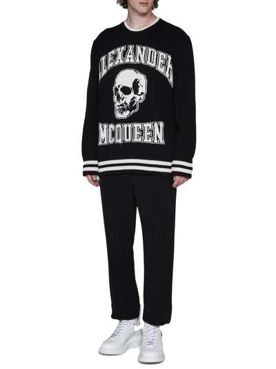 Shop Alexander Mcqueen Sweater In Black Ivory