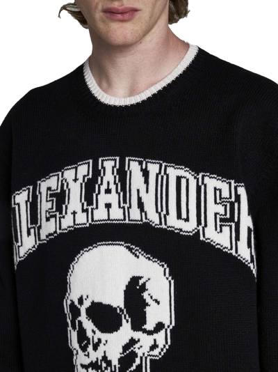 Shop Alexander Mcqueen Sweater In Black Ivory