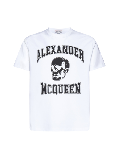 Shop Alexander Mcqueen T-shirt In White Black