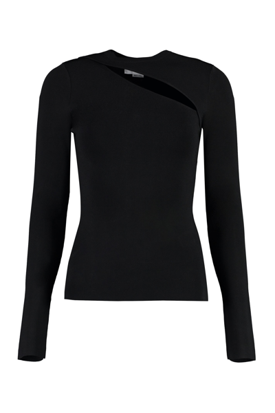 Shop Victoria Beckham Knitted T-shirt In Black