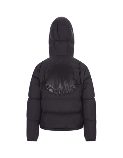 Shop Moncler Black Ebre Short Down Jacket In Nero