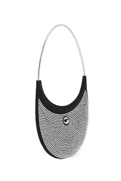 Shop Coperni Crystal-embellished Ring Swipe Bag In Black (black)
