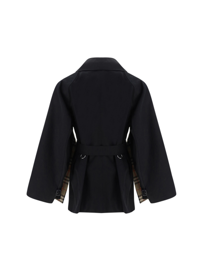 Shop Burberry Cotness Trench Jacket In Black