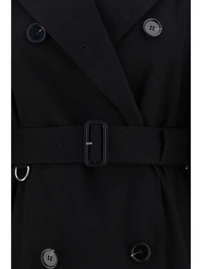 Shop Burberry Cotness Trench Jacket In Black
