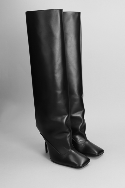 Shop Attico Sienna High Heels Boots In Black Leather