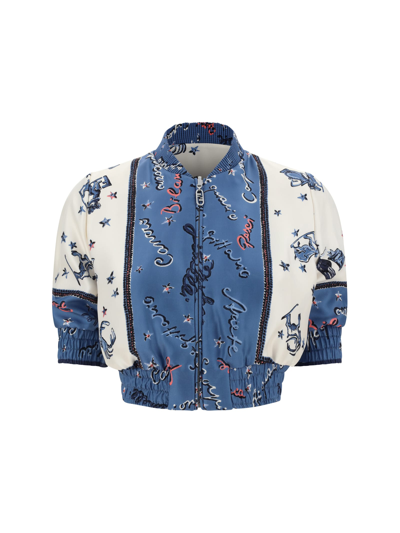 Fendi Graphic Printed Bomber Jacket In Perfect