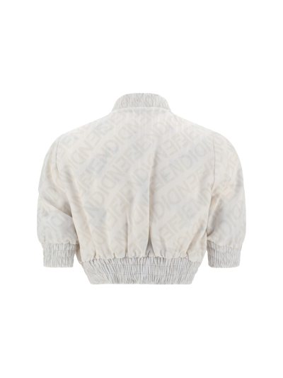 Fendi Graphic Printed Bomber Jacket In Perfect