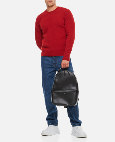 Drumohr Man Sweater Rust Size 38 Merino Wool In Red