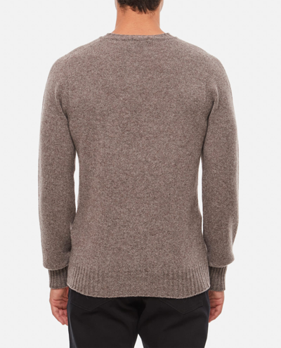 Shop Drumohr Crewneck Wool Sweater In Grey
