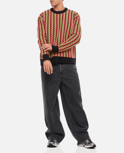 Shop Lanvin Curb Crewneck Sweater In Multicolour