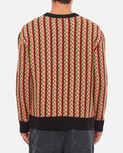 Shop Lanvin Curb Crewneck Sweater In Multicolour