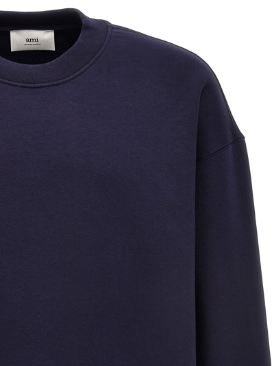 Shop Ami Alexandre Mattiussi Cotton Blend Sweatshirt In Blue
