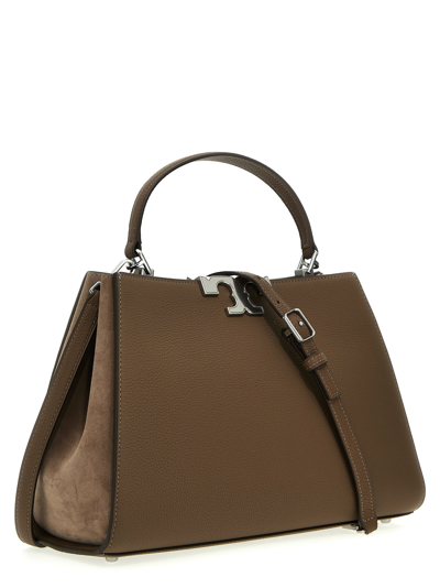 Tory Burch Eleanor Hand Bags Grey In Brown