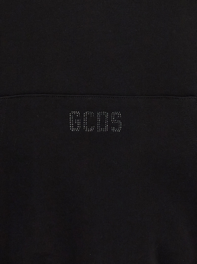 Shop Gcds Sequin Logo Hoodie In Black
