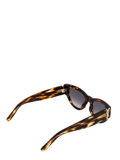 Shop Saint Laurent Sl M94 Sunglasses In Brown