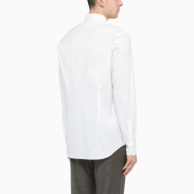 Shop Prada White Long Sleeve Shirt In Bianco