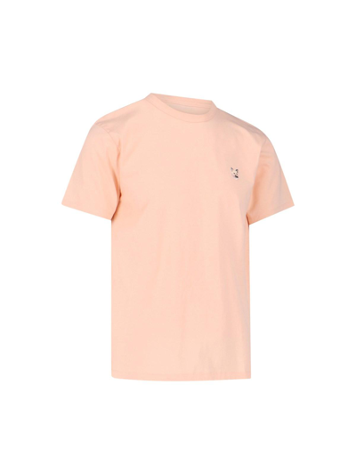 Shop Maison Kitsuné Tonal Fox Head T-shirt In Light Orange