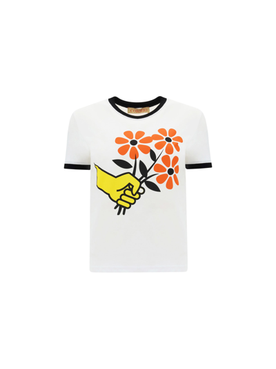 Shop Cormio Mazzolino Fiori T-shirt In White/multicolor