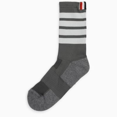 Shop Thom Browne Grey Sports Socks