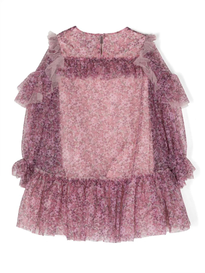 Shop Simonetta Rose Pink Cotton Dress In Rosa