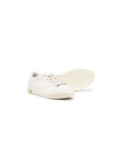 Shop Golden Goose White Calf Leather Sneakers In Bianco