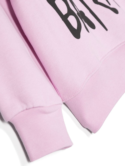 Shop Barrow Light Pink Cotton Hoodie In Rosa