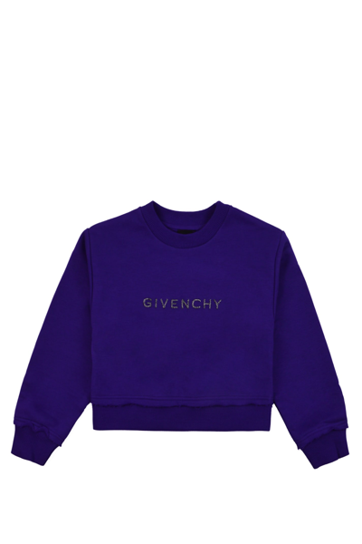Shop Givenchy Cotton Sweatshirt In Violet