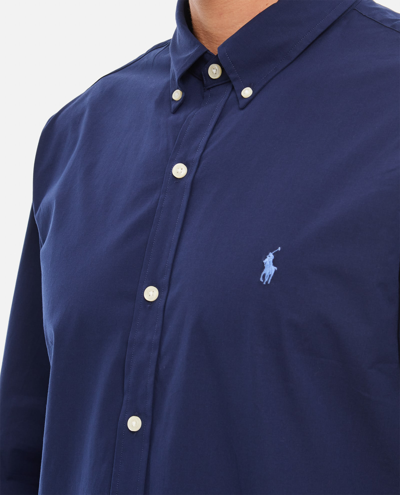 Shop Polo Ralph Lauren Sporty Long Sleeve Shirt In Blue