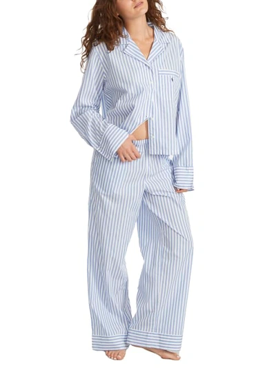 Shop Polo Ralph Lauren Bailey Woven Pajama Set In Cabana Stripe