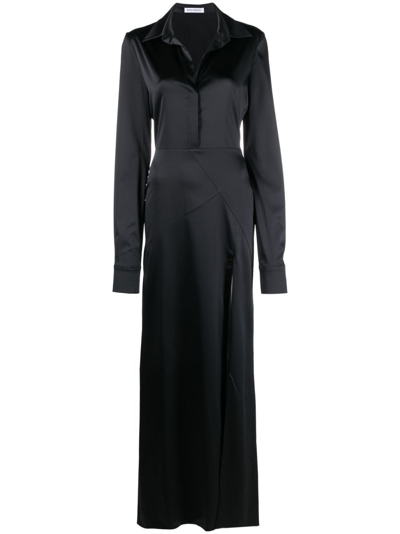 Shop Mach & Mach Karma Flower Shirt Dress - Women's - Polyester/elastane In Black