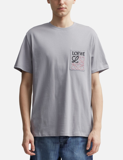 Shop Loewe Relaxed Fit T-shirt In Grey