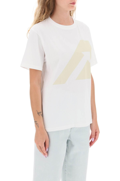 Shop Autry T-shirt With Logo Print In White