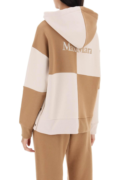 Shop 's Max Mara 'innocuo' Sweatshirt With Zipper And Hood In White,beige