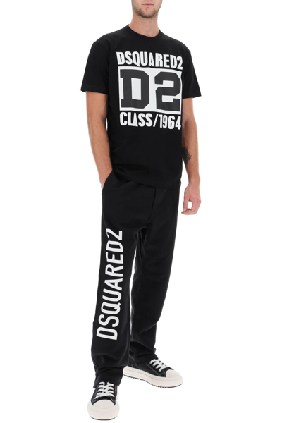 Shop Dsquared2 Logo Print Sweatpants In Black