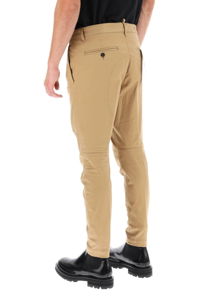 Shop Dsquared2 Sexy Chino Pants In Brown