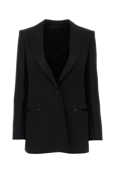 Shop Givenchy Single Breasted Tailored Blazer In Black