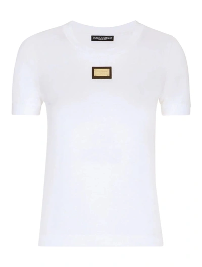 Shop Dolce & Gabbana T-shirt Dg Essentials In White