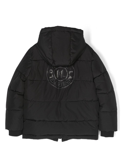 Shop Karl Lagerfeld Logo-patch Puffer Jacket In Black