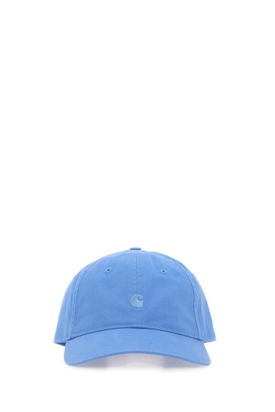 Shop Carhartt Wip Logo Embroidered Baseball Cap In Blue