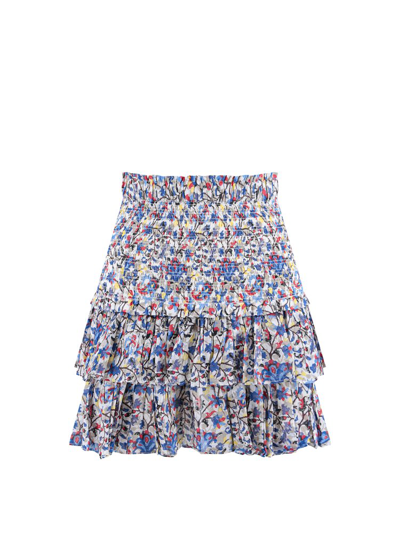 Shop Isabel Marant Étoile Naomi Ruffled Mini Skirt In Multi