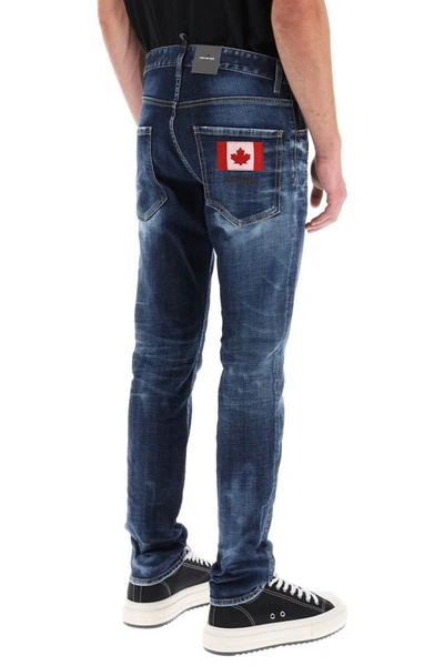 Shop Dsquared2 Dark Clean Wash Cool Guy Jeans In Blue