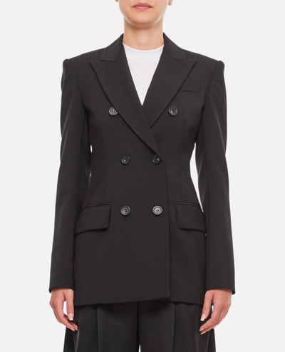 Shop Sportmax Adamo Double-breasted Jacket In Black